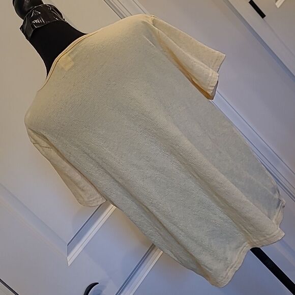 Sara Morgan sz M yellow textured fabric - Picture 4 of 8